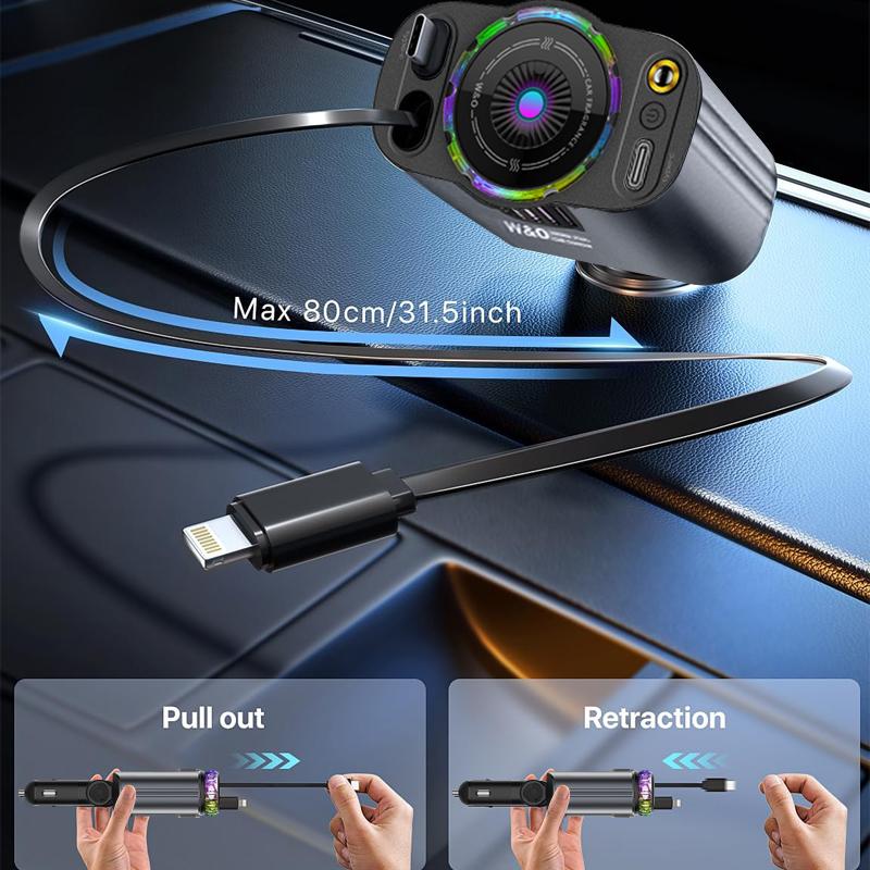 5 in 1 Retractable Car Charger